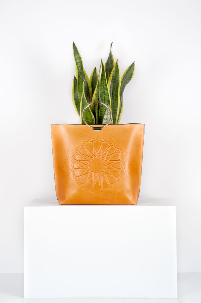Sacs et cabas - Sac à provisions en cuir. - MERYAN