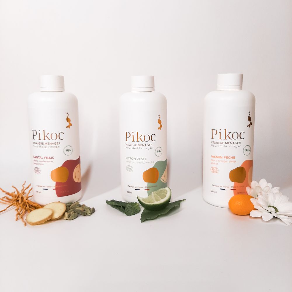 Scents - Scented household vinegars - ECOCERT - PIKOC, PARFUMEUR DU QUOTIDIEN
