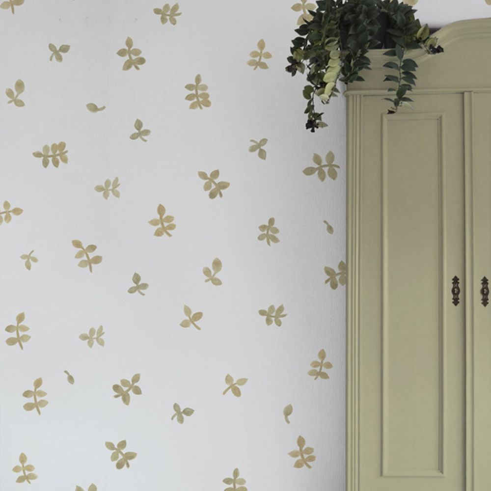 Objets déco enfant - Watercolor irregular leaves wall sticker. - TRESXICS