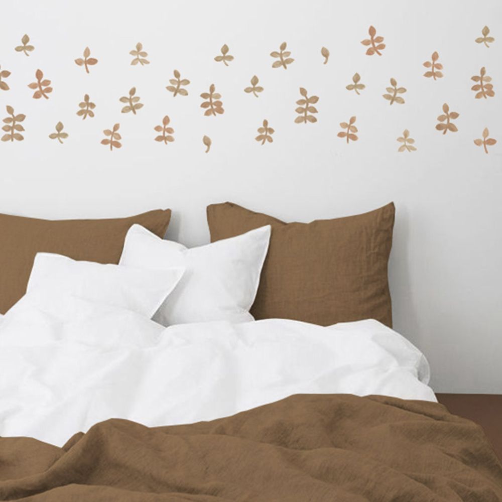 Objets déco enfant - Watercolor irregular leaves wall sticker. - TRESXICS