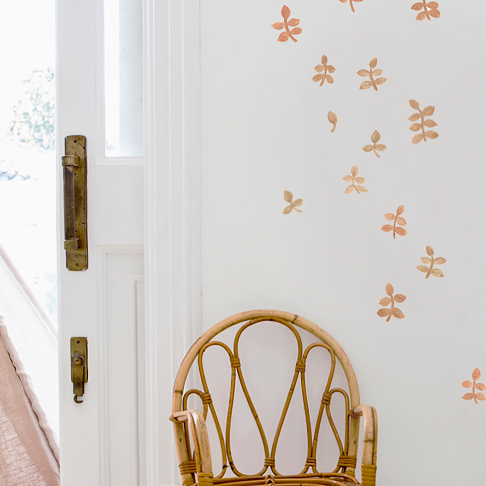 Objets déco enfant - Watercolor irregular leaves wall sticker. - TRESXICS