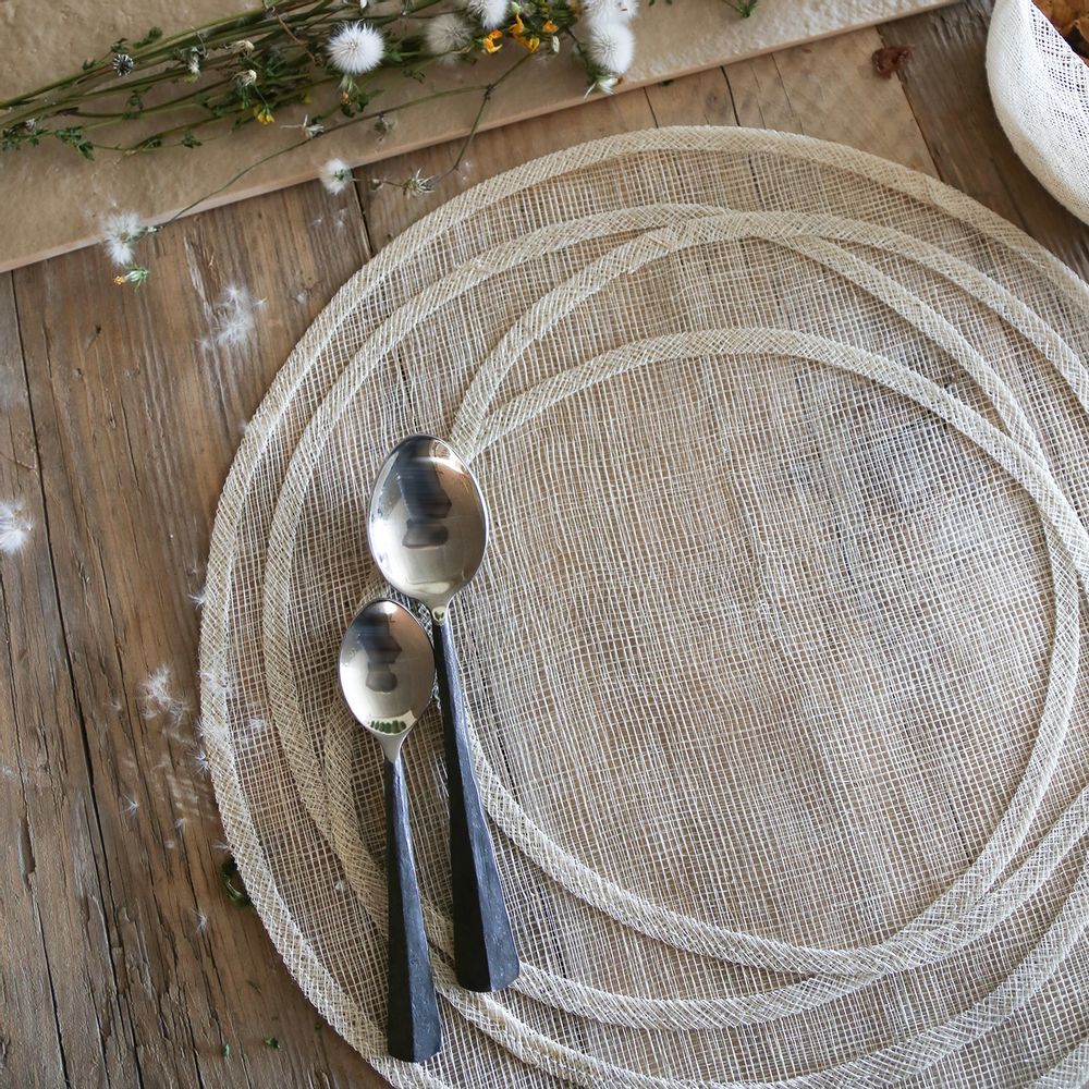 Placemats - 100% abaca underplates and placemats - FIORIRA UN GIARDINO SRL