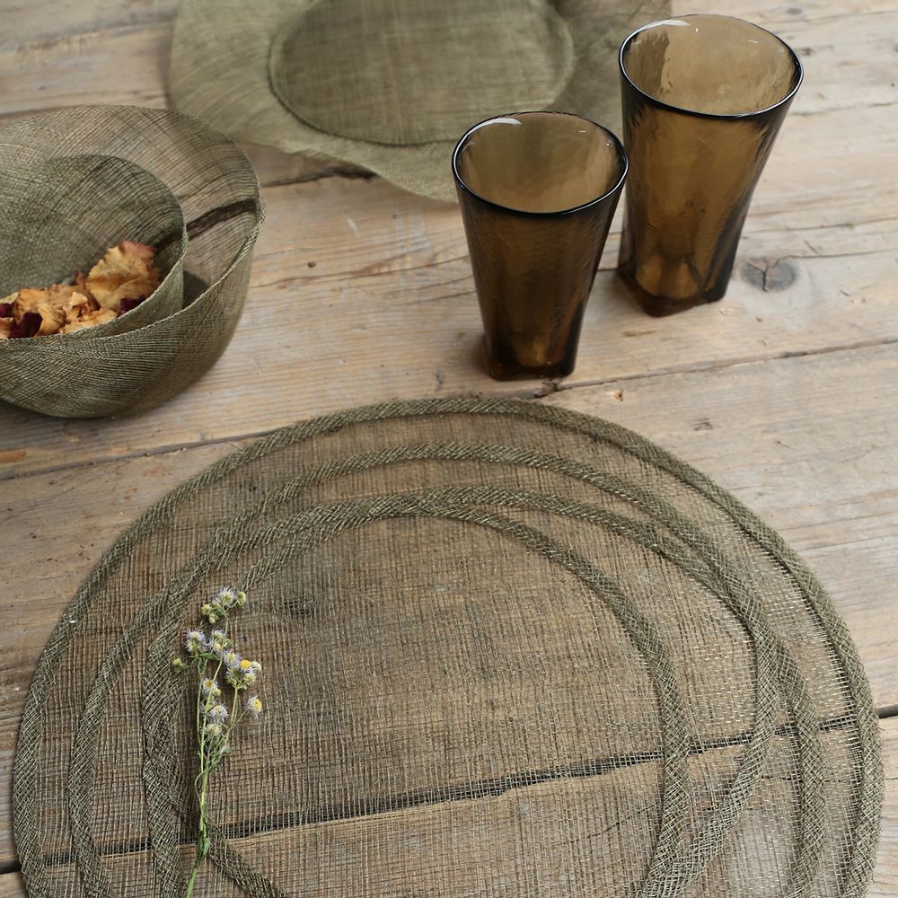 Placemats - 100% abaca underplates and placemats - FIORIRA UN GIARDINO SRL
