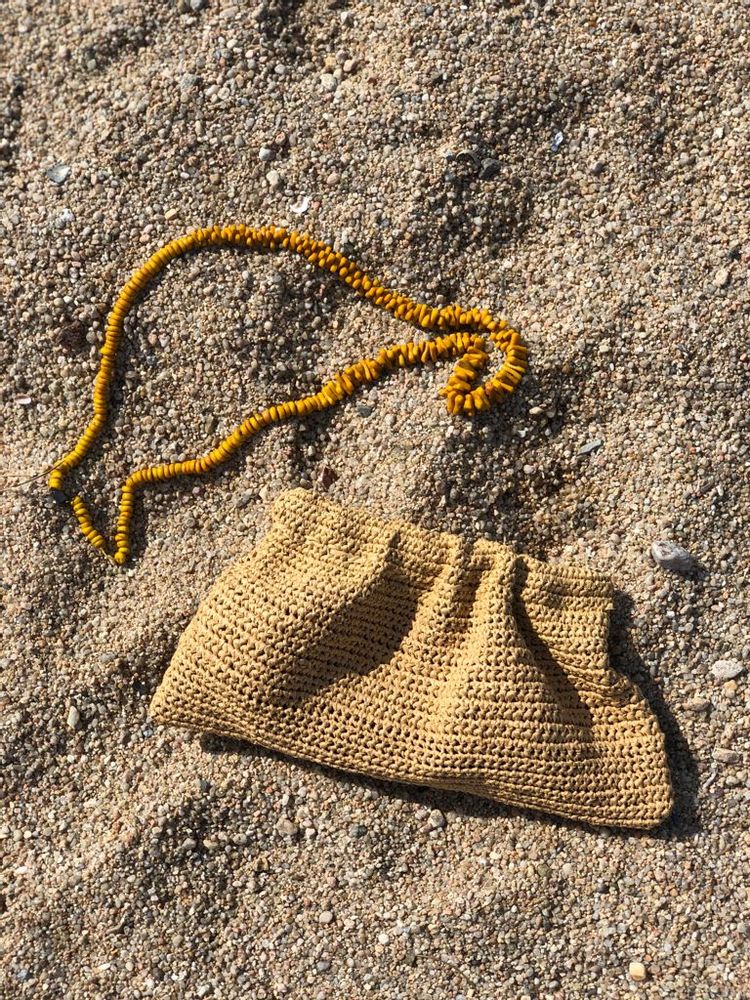 Clutches - Diane Raffia clutch - TECLA BARCELONA