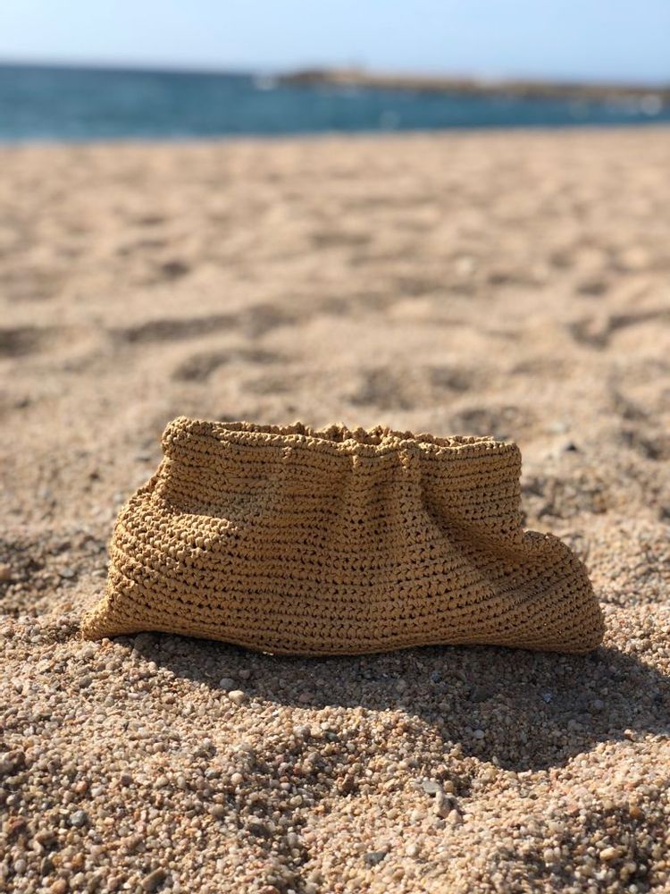 Clutches - Diane Raffia clutch - TECLA BARCELONA