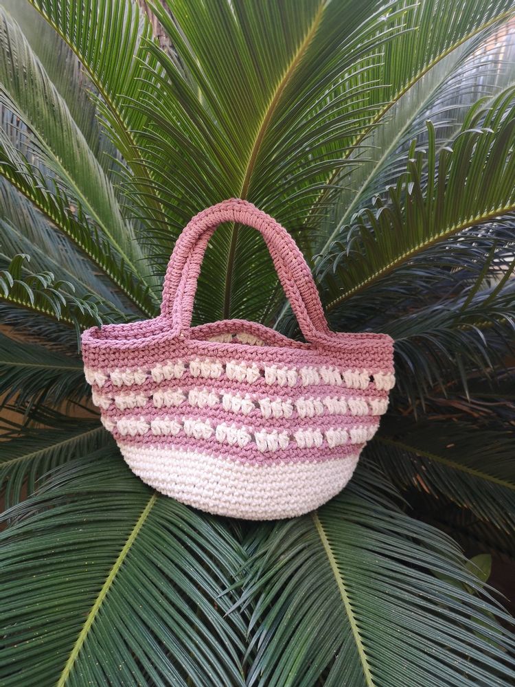 Sacs et cabas - Cabas Summer Rose et Blanc - TECLA BARCELONA