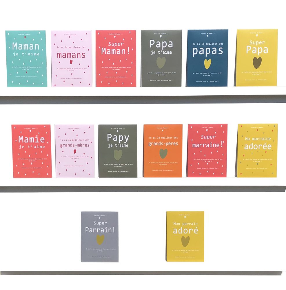 Stationery - Revolving counter display pack 207 eco-responsible pieces made in France - LULU CREATION®