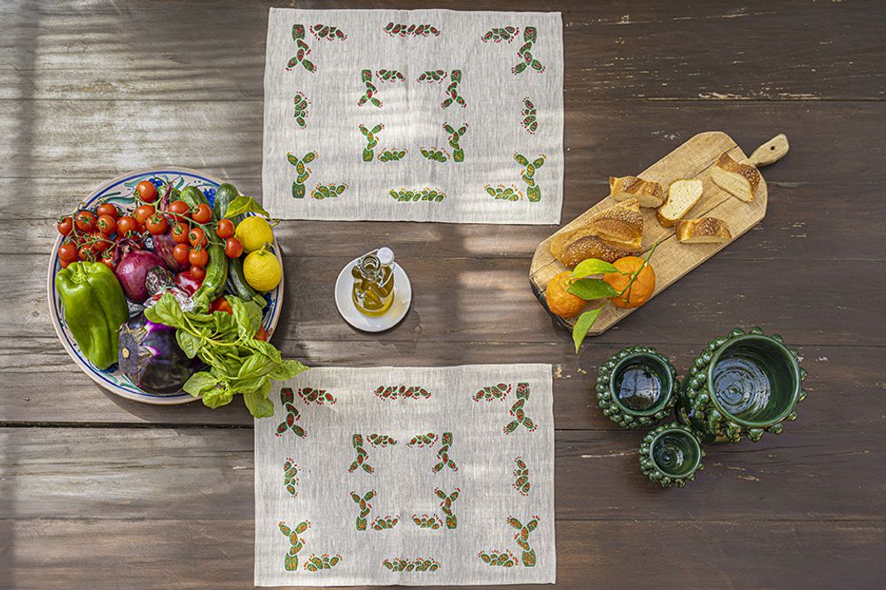 Linge de table textile - ensemble de nappe fichidindia - COLORI DEL SOLE