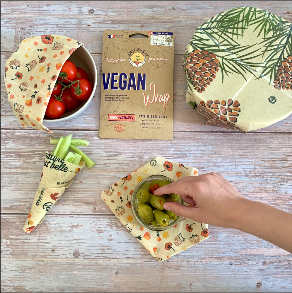 Boîtes de conservation - Le Vegan Wrap - Emballage alimentaire zéro-déchet vegan - ANOTHERWAY