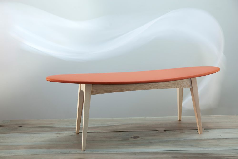 Banquettes pour collectivités - banquette en bois , banc tapissé design SURF - VAN DEN HEEDE-FURNITURE-ART-DESIGN