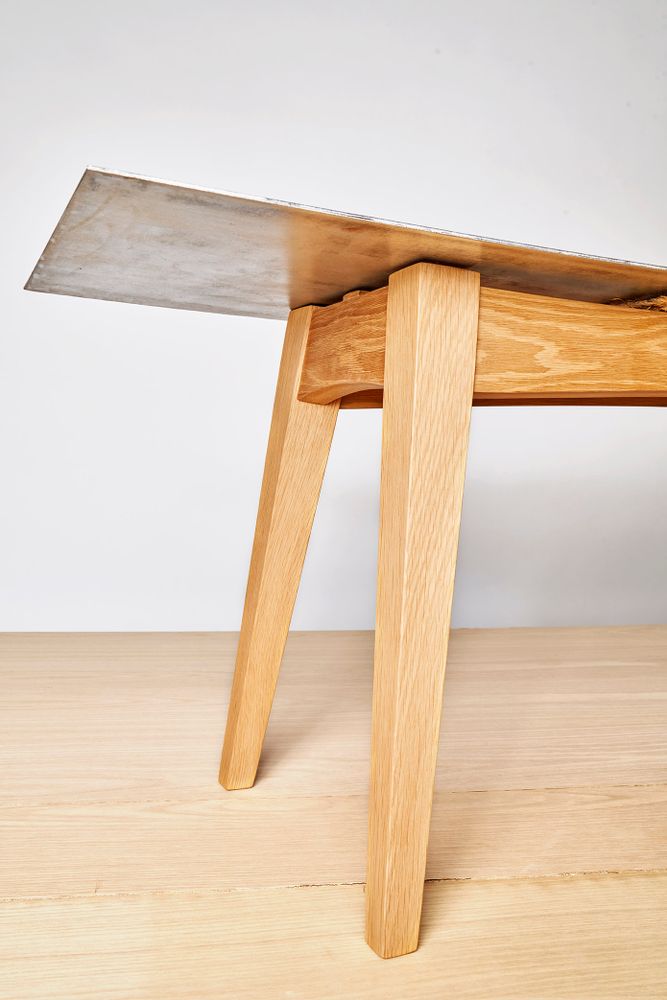 Benches for hospitalities & contracts - wooden and steel bench, wooden bench VOL2 - VAN DEN HEEDE-FURNITURE-ART-DESIGN