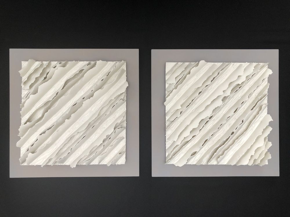 Ceramic - Porcelain Paintings “Crossroads” collection - GUENAELLE GRASSI
