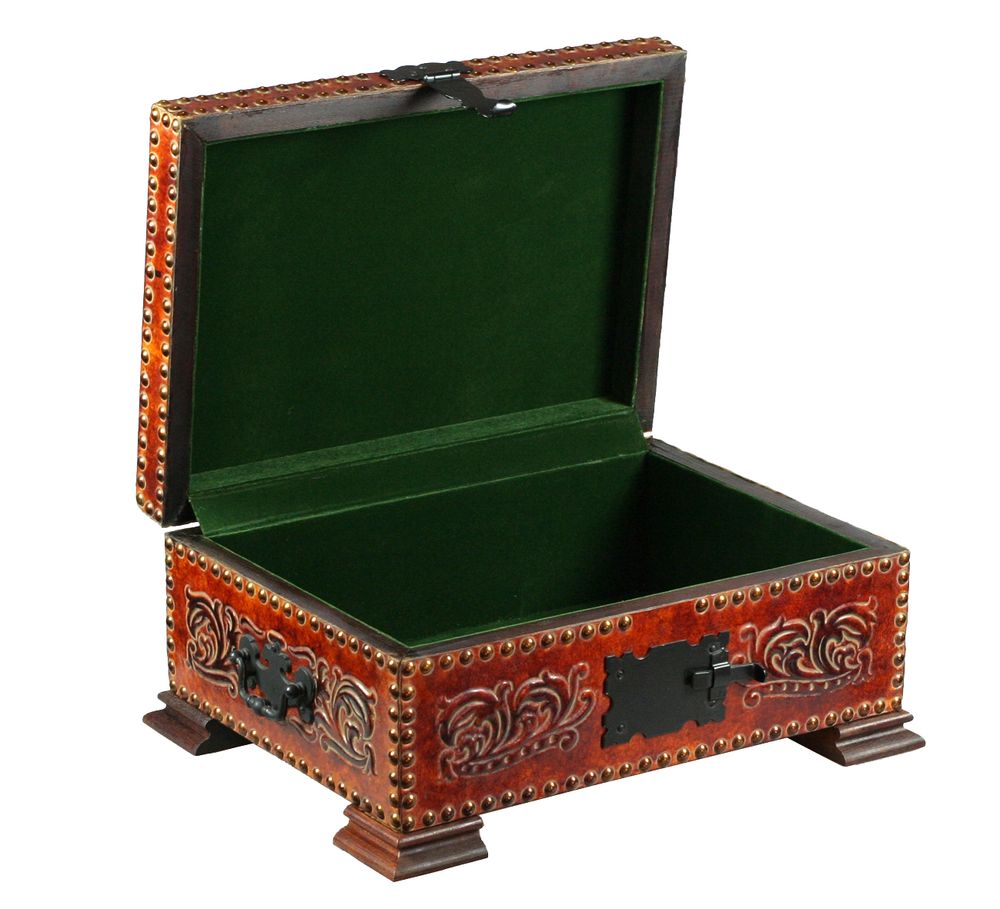 Caskets and boxes - Leather chest Maryam - MERYAN