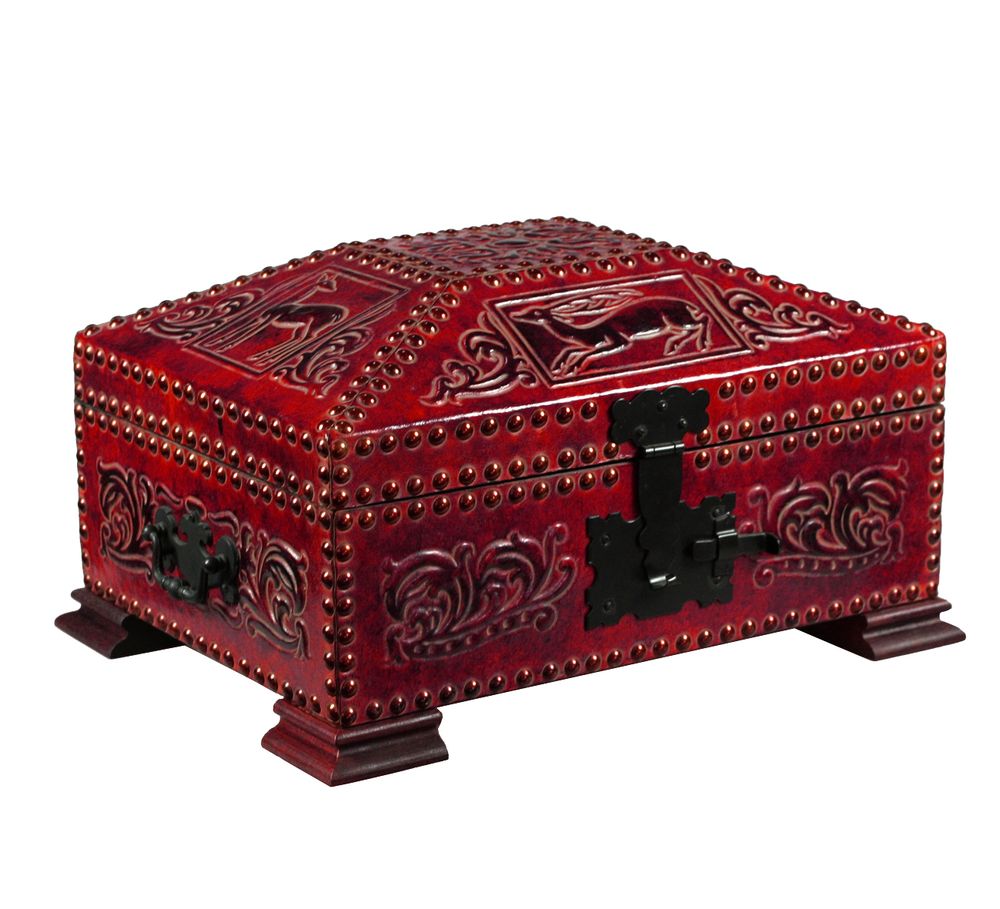 Caskets and boxes - Leather chest Maryam - MERYAN
