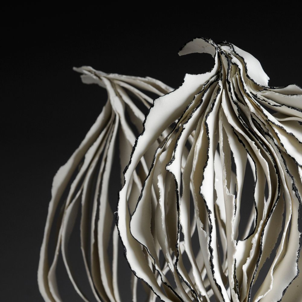 Sculptures, statuettes and miniatures - Sculpture Arbre Porcelaine avec liseré noir - GUENAELLE GRASSI