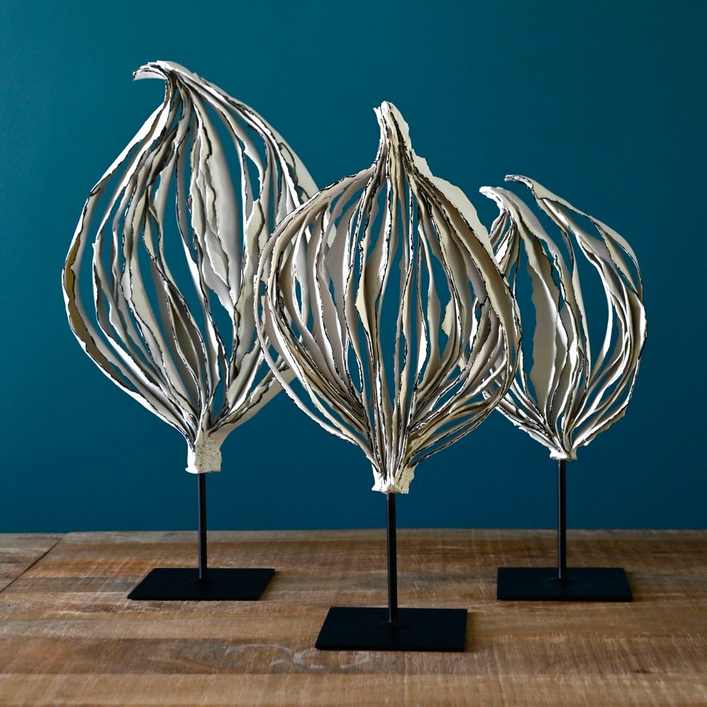Sculptures, statuettes and miniatures - Sculpture Arbre Porcelaine avec liseré noir - GUENAELLE GRASSI