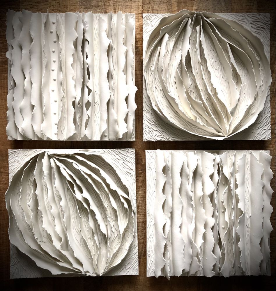 Tableaux - Tableaux porcelaine Collection Ecorce "Noisette" - GUENAELLE GRASSI