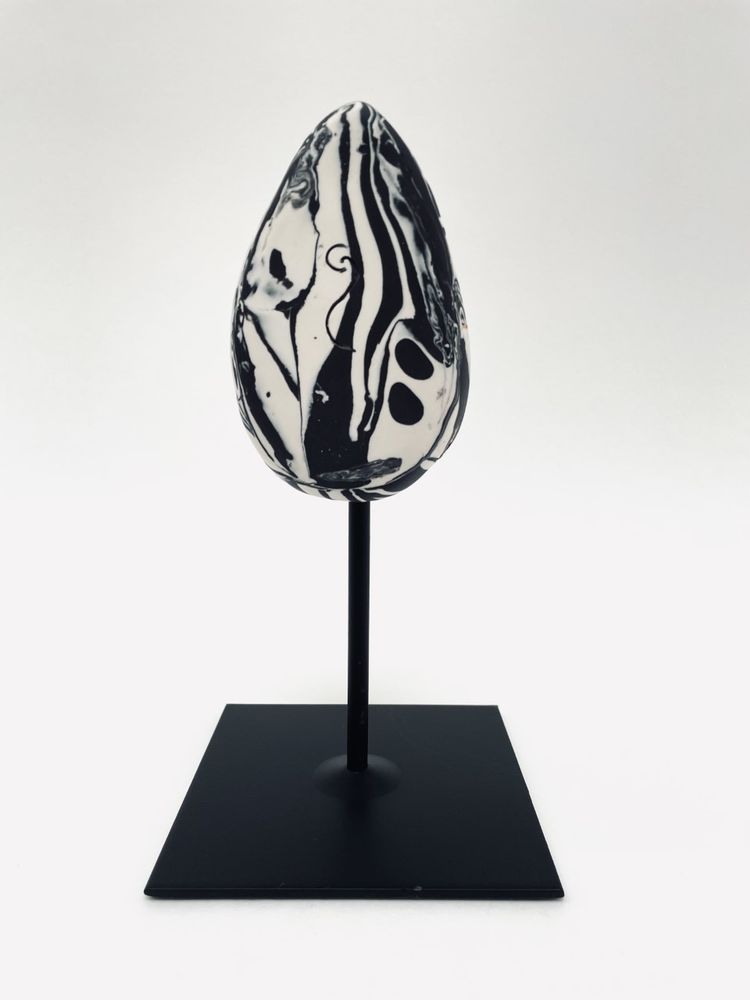 Sculptures, statuettes and miniatures - Zebra breast Porcelain White and black gold - GUENAELLE GRASSI
