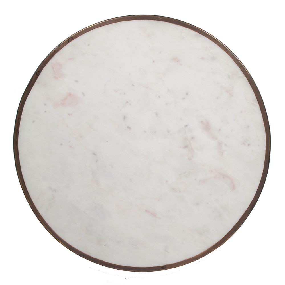 Other tables - Bistro table in white marble with iron base - BONNECAZE ABSINTHE & HOME