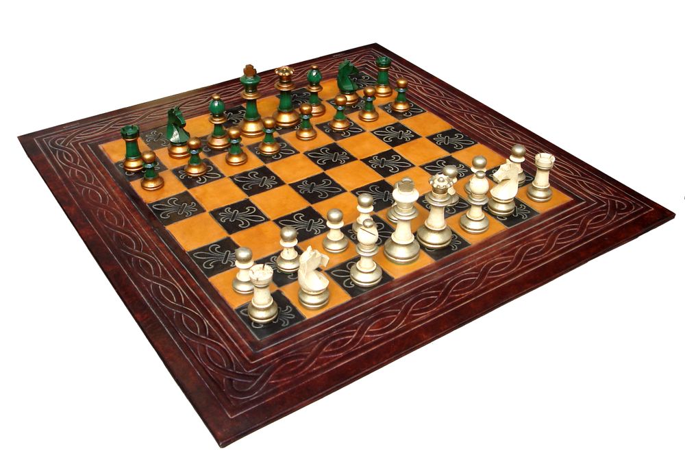 Decorative objects - Leather Chessboard - MERYAN