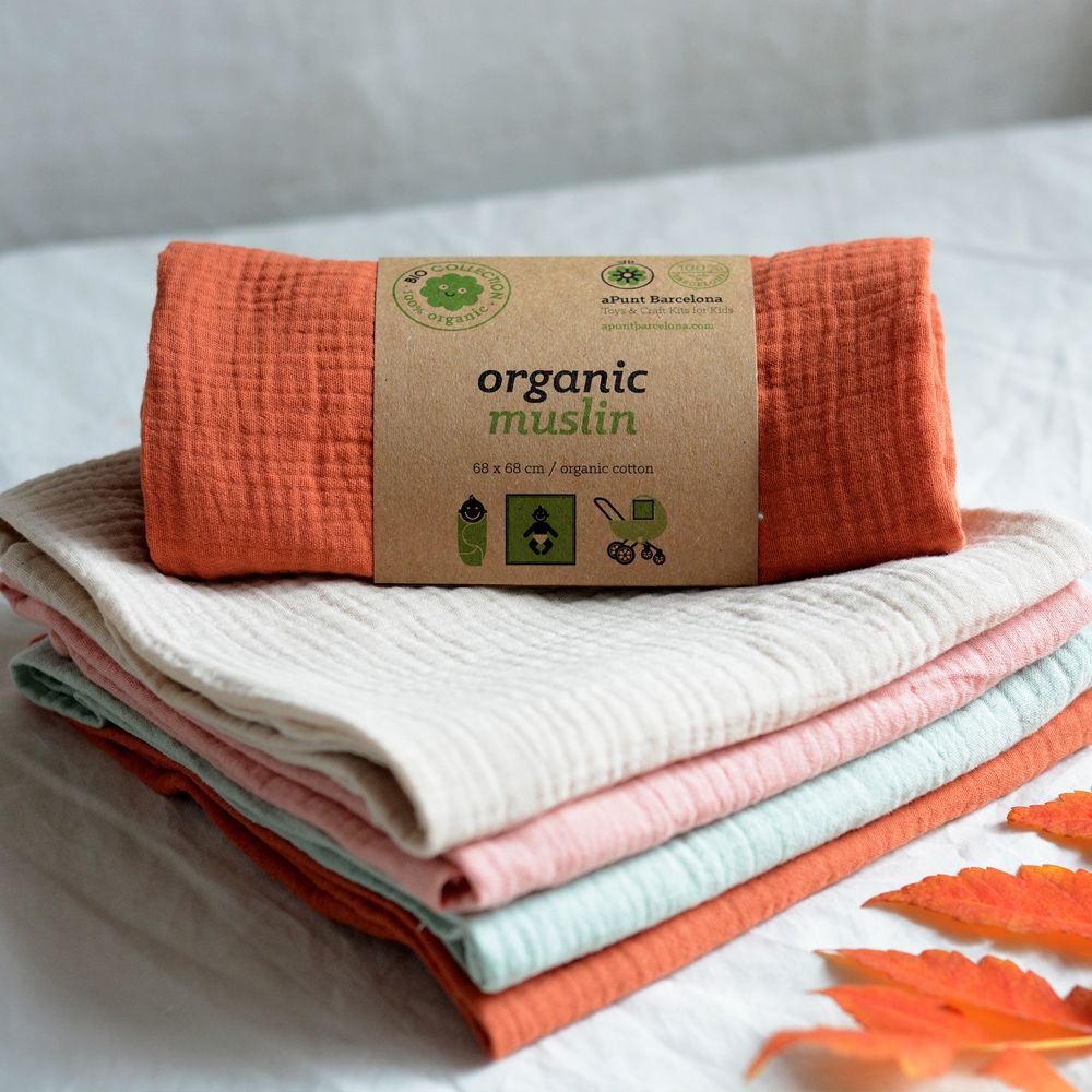 Gifts - Organic cotton muslin swaddle - APUNT BARCELONA