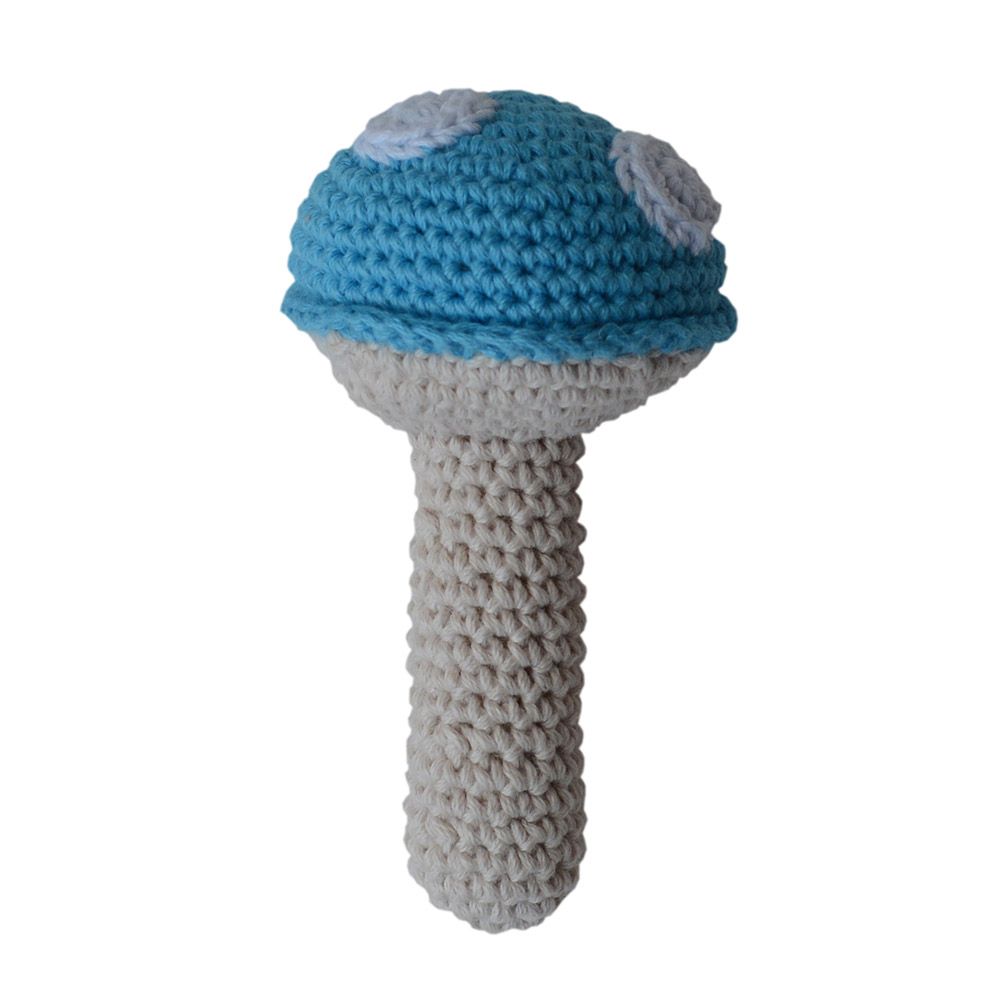 Cadeaux - Hochet crochet champignon bio - APUNT BARCELONA