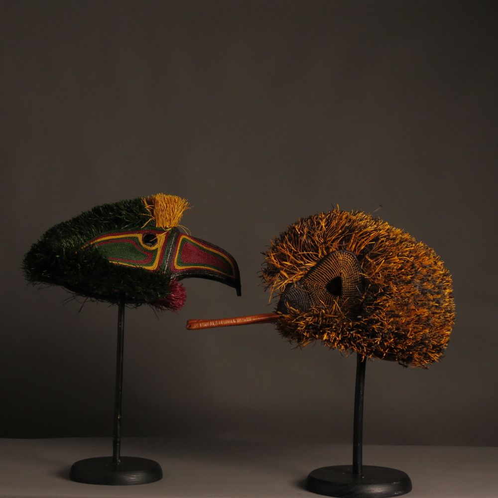 Pièces uniques - Les masques oiseaux tropicaux de la jungle - ETHIC & TROPIC CORINNE BALLY
