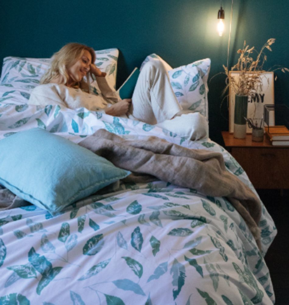 Linge de lit - Linge de lit Empreinte végétale - BLANC CERISE