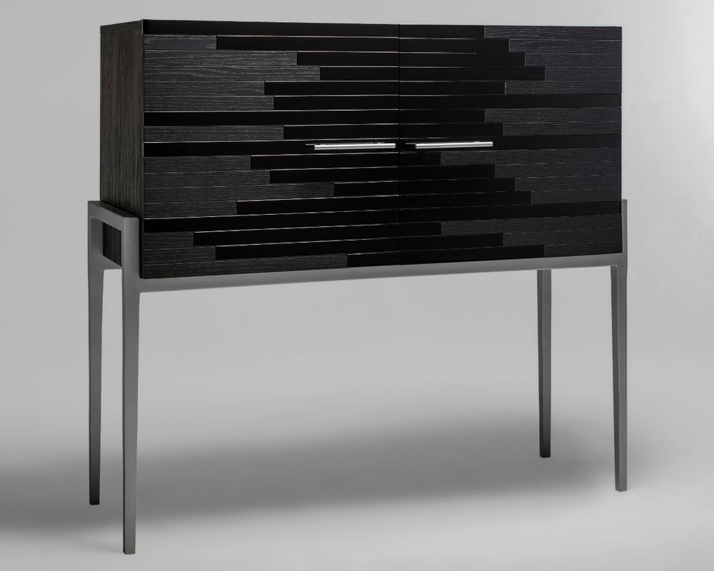 Objets design - Buffet moderne Vind en platine - LARISSA BATISTA