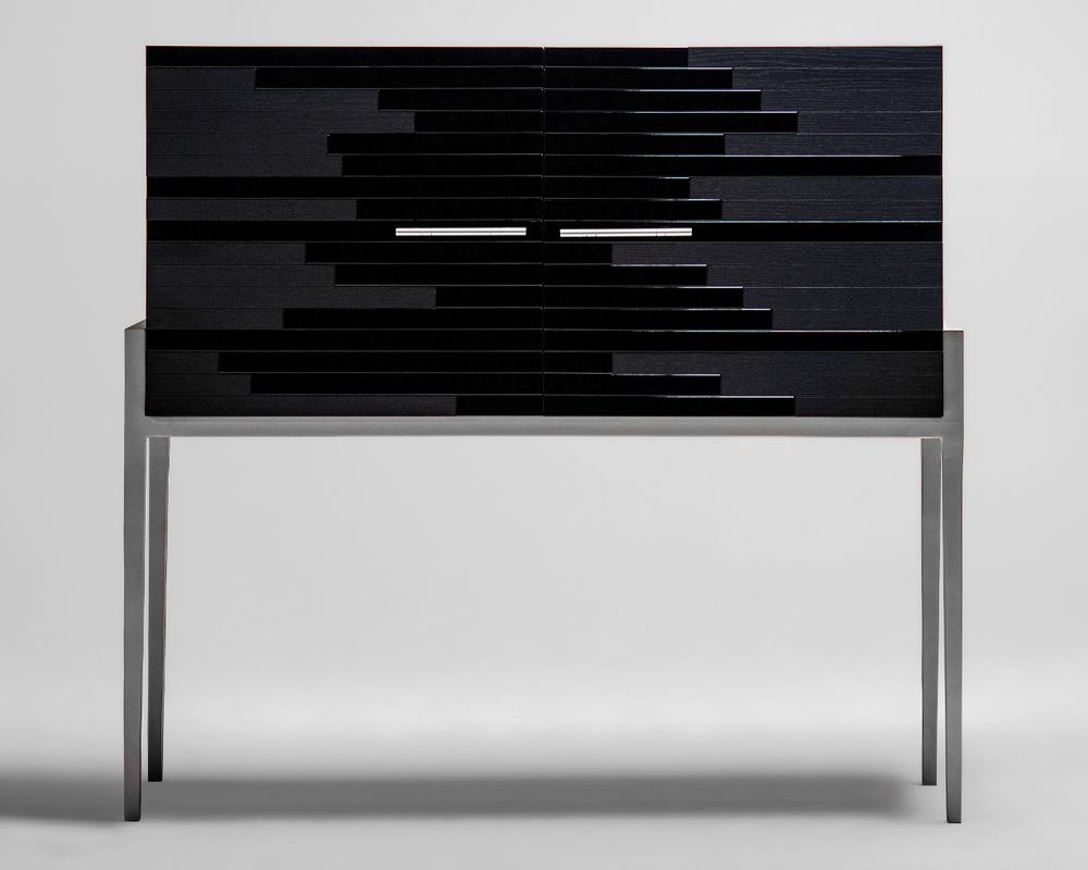 Objets design - Buffet moderne Vind en platine - LARISSA BATISTA