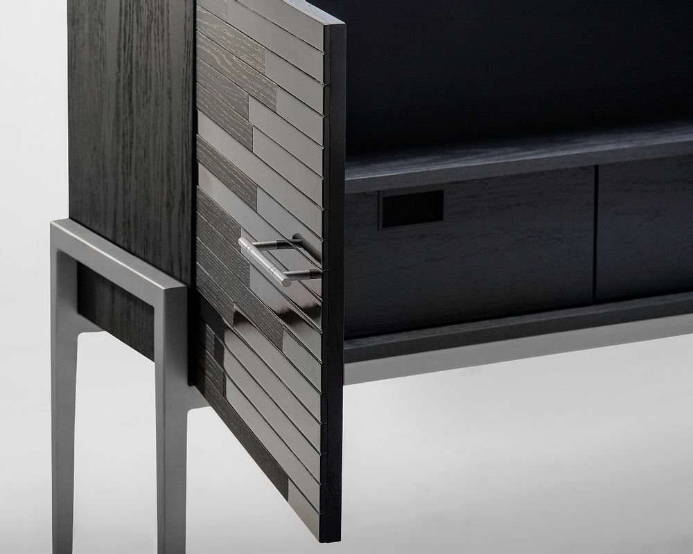 Objets design - Buffet moderne Vind en platine - LARISSA BATISTA