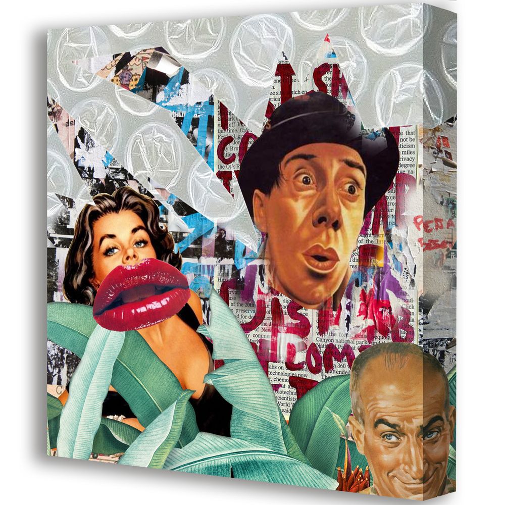 Coussins textile - "POUM" Collage Edition Limitée - L'ATELIER D'ANGES HEUREUX