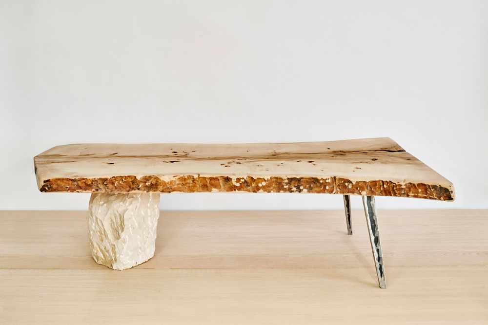 Coffee tables - Japanese style rustic table, - VAN DEN HEEDE-FURNITURE-ART-DESIGN