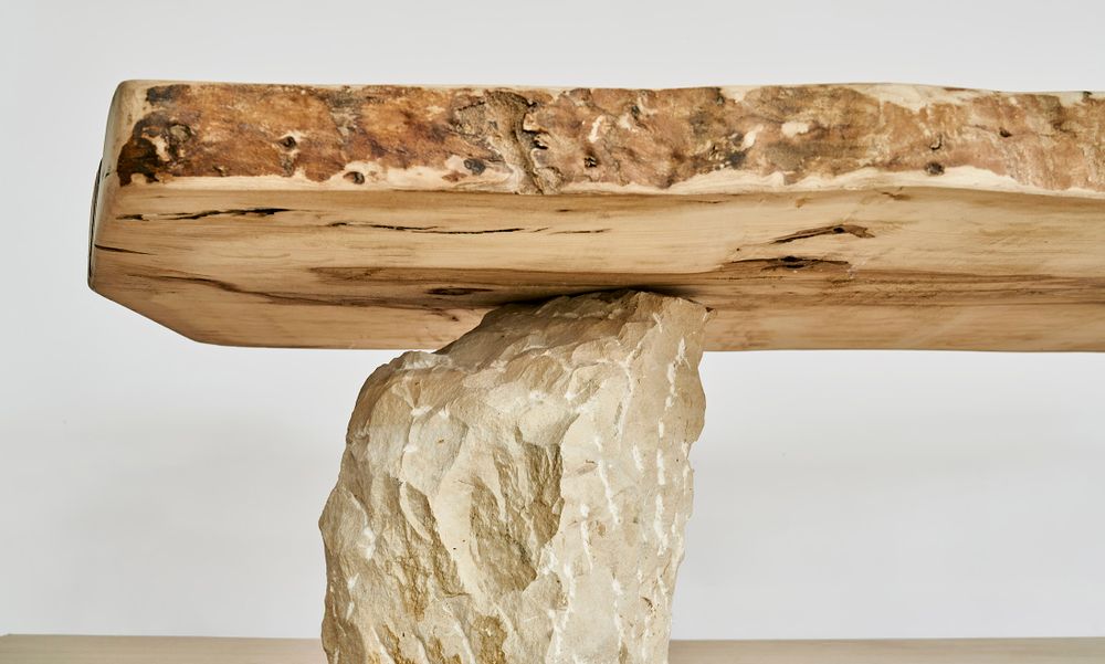 Coffee tables - Japanese style rustic table, - VAN DEN HEEDE-FURNITURE-ART-DESIGN