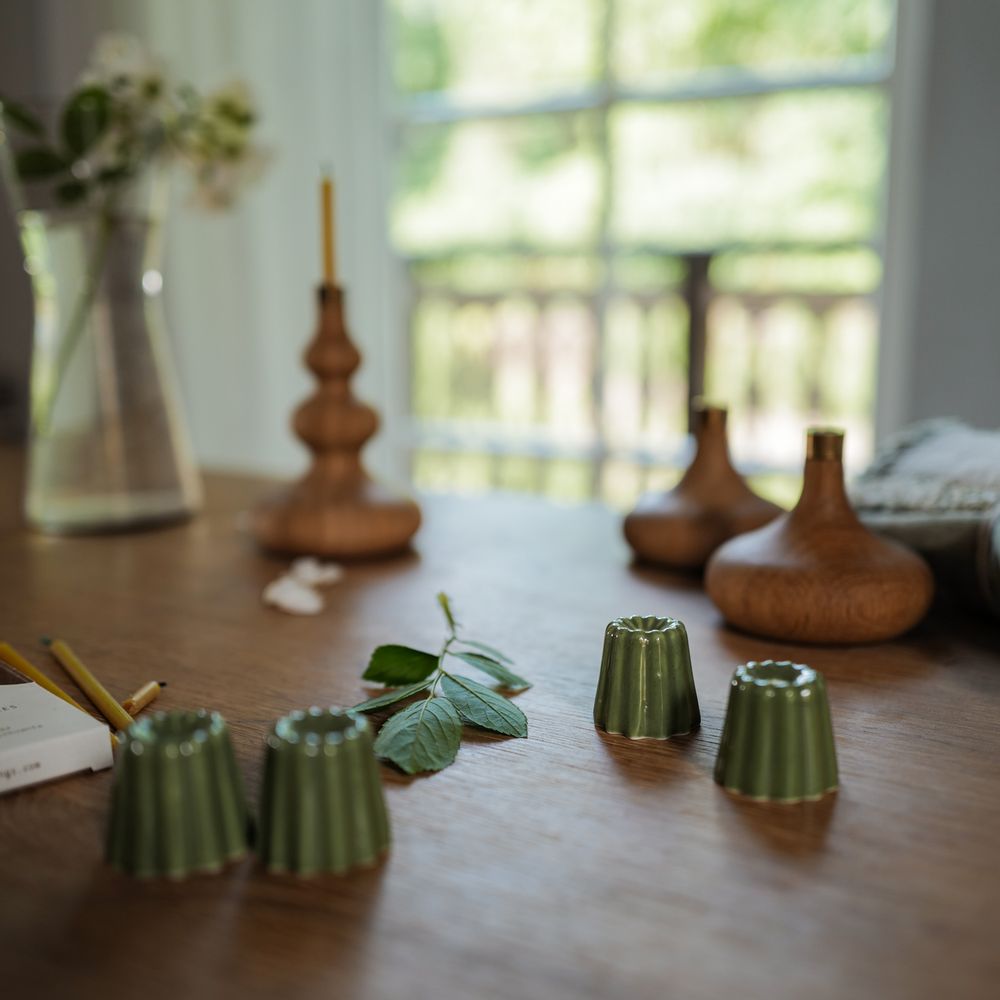 Objets de décoration - CANELE EN PORCELAINE VERT D'ETE - OVO THINGS