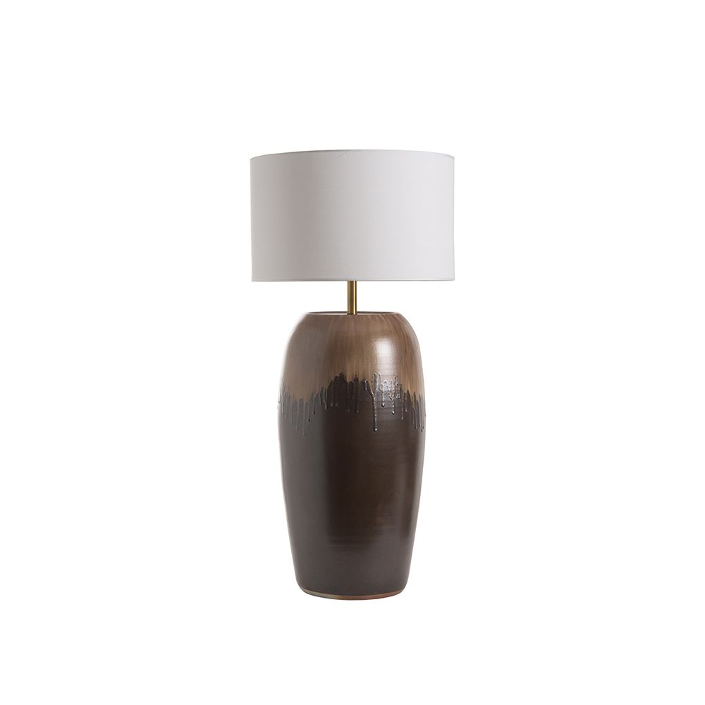Lampadaires - Lampe basse vase marron - ASIATIDES