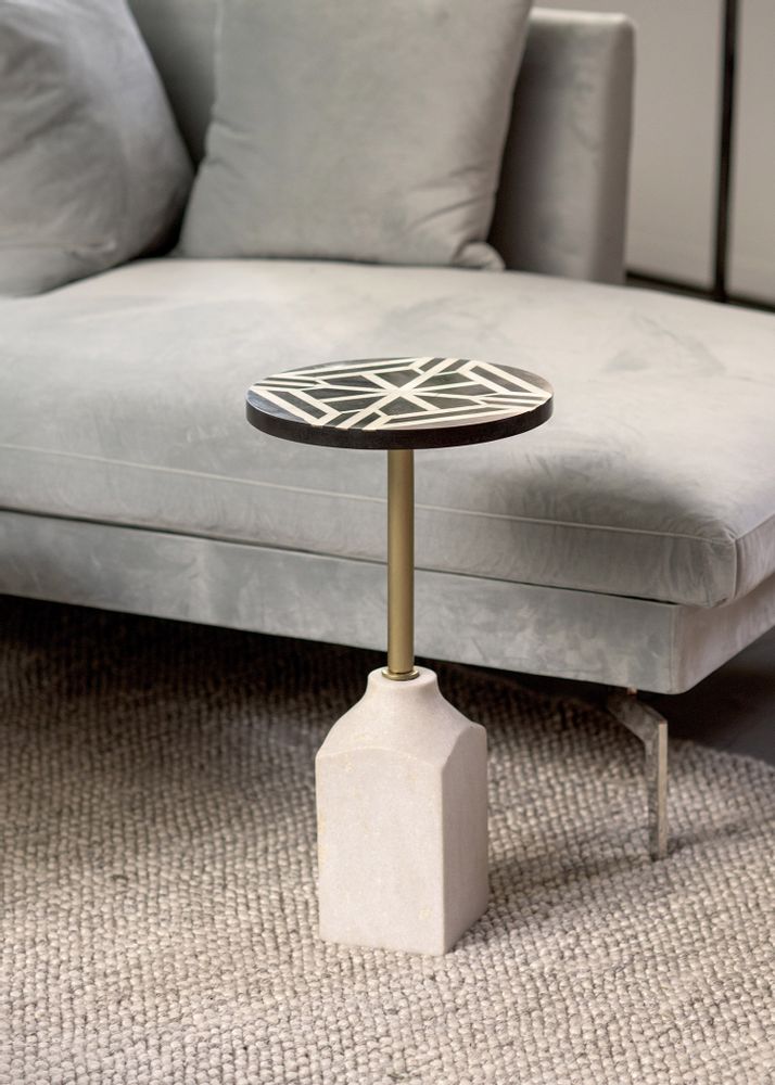 Other tables - Marble foot round side table - ASIATIDES