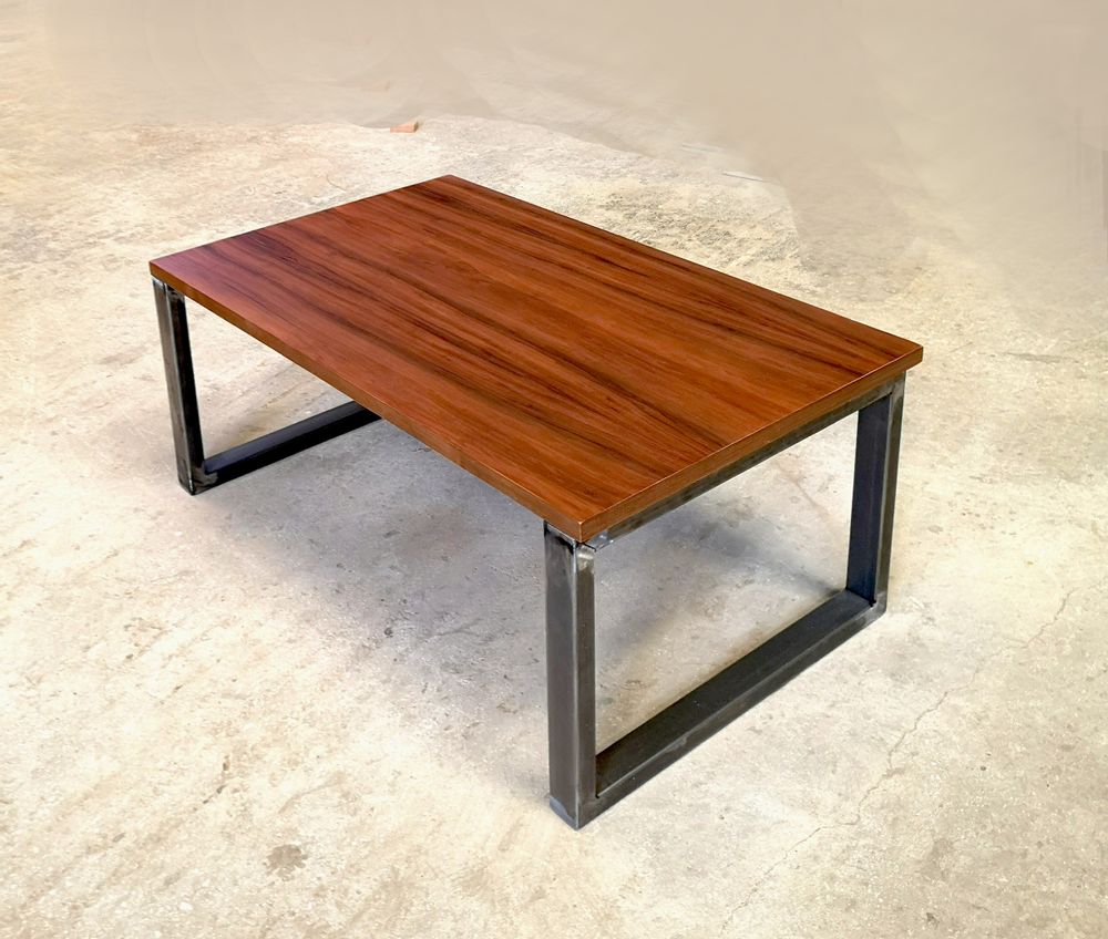 Coffee tables - Coffee table Industrial type with walnut top - LIVING MEDITERANEO