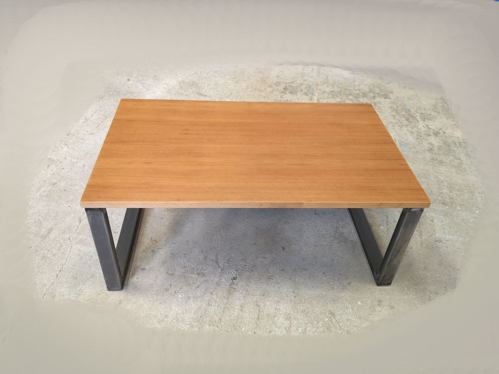 Coffee tables - Coffee table Industrial type with oak top - LIVING MEDITERANEO