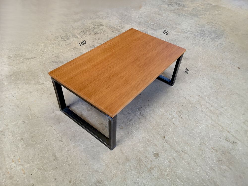 Coffee tables - Coffee table Industrial type with oak top - LIVING MEDITERANEO