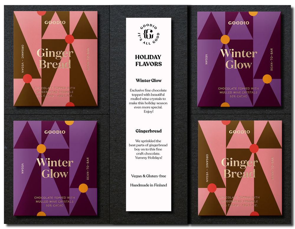 Chocolate - Holiday Gift Pack 4 bars - GOODIO