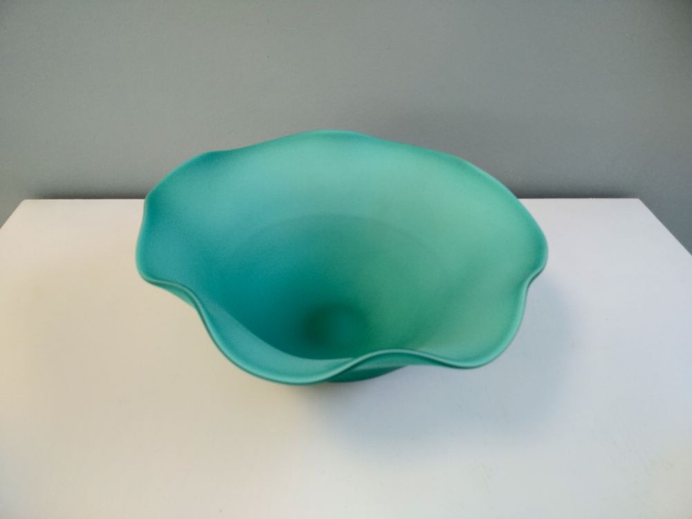 Art glass - "fazzoletto" etched vase - VETRERIA MURANO DESIGN