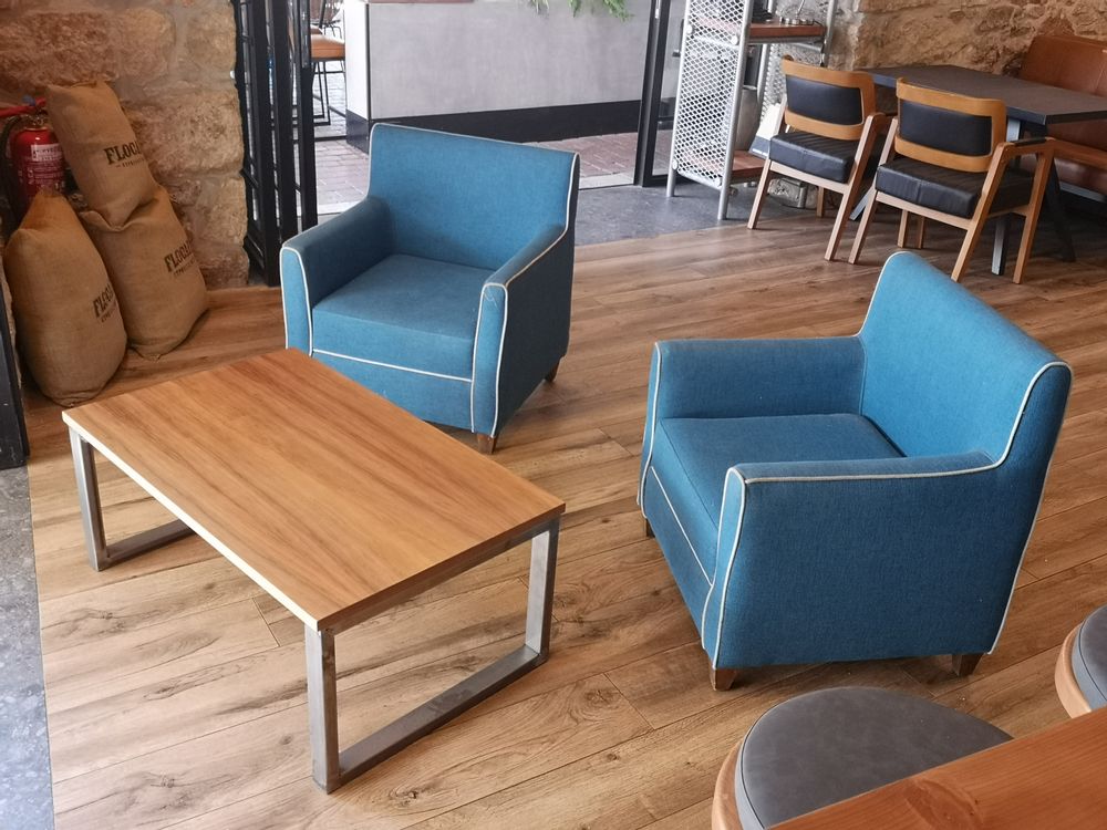 Coffee tables - Coffee table Industrial type with walnut top - LIVING MEDITERANEO