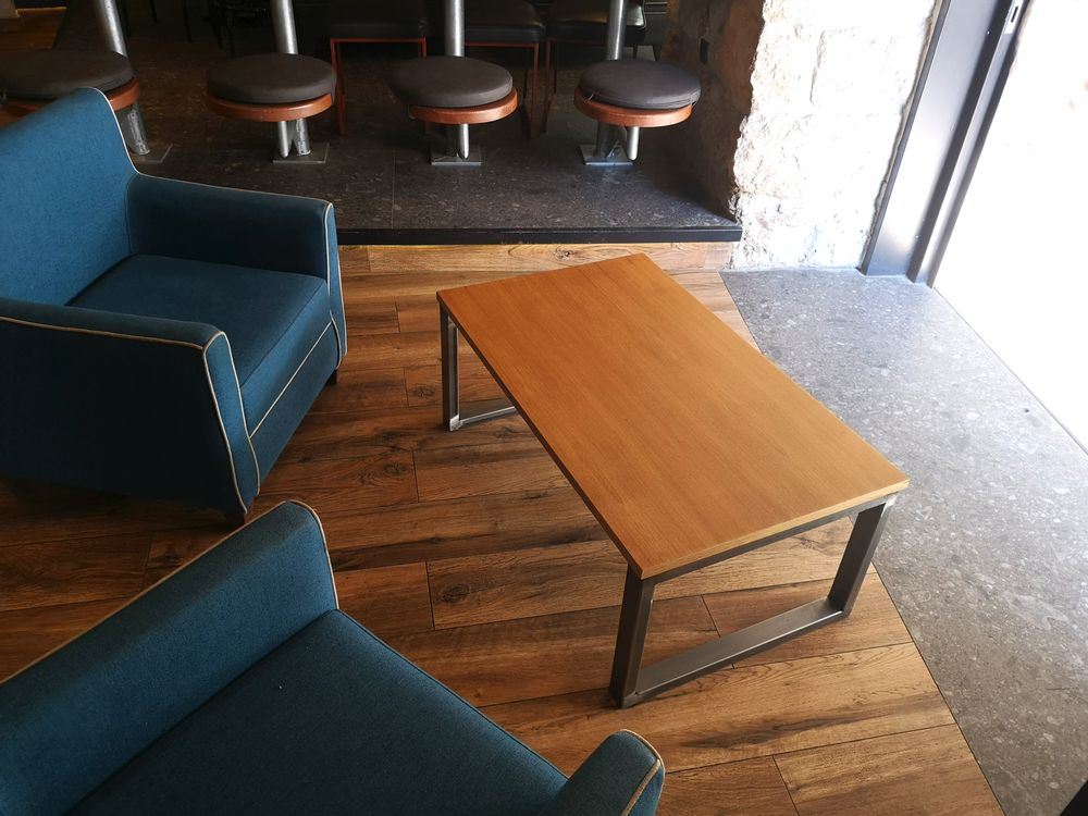 Coffee tables - Coffee table Industrial type with oak top - LIVING MEDITERANEO