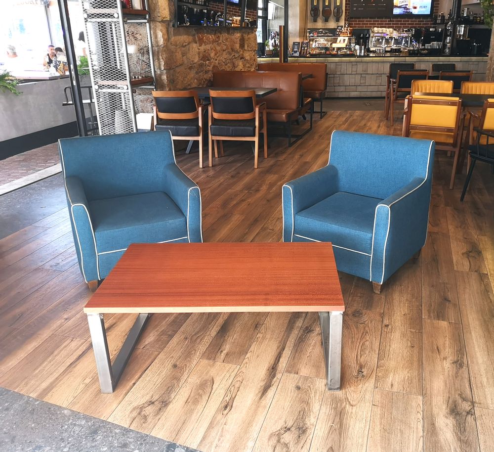 Tables basses - Table basse en acajou de type industriel - LIVING MEDITERANEO