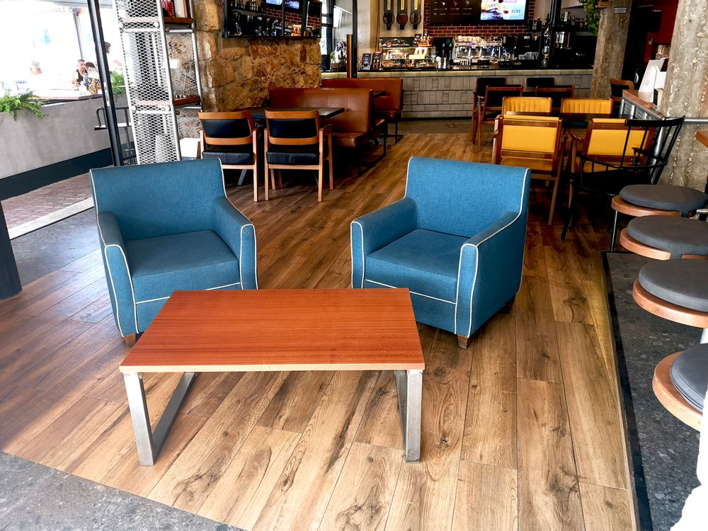 Tables basses - Table basse en acajou de type industriel - LIVING MEDITERANEO