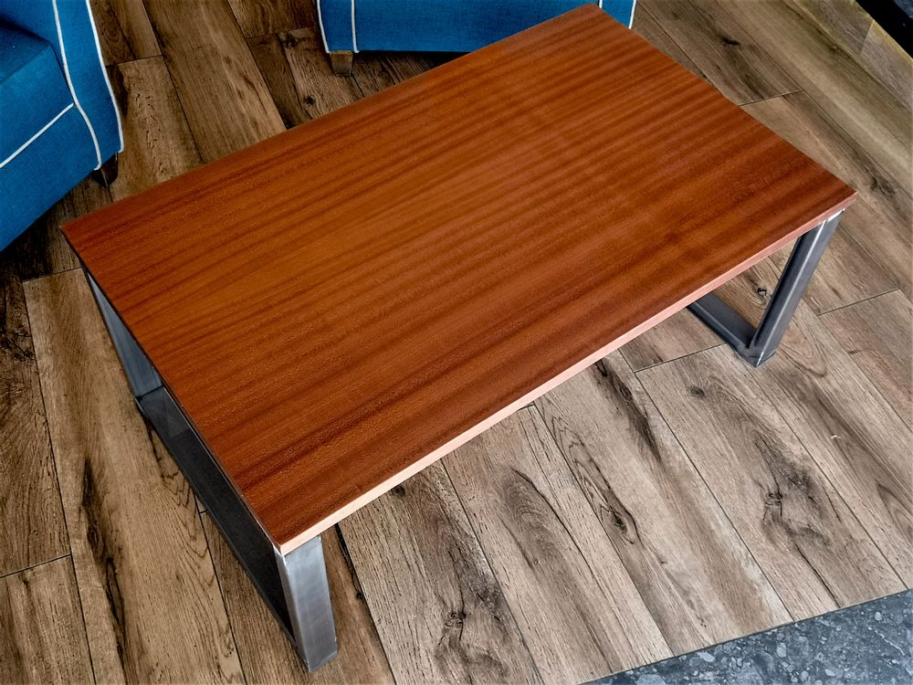 Tables basses - Table basse en acajou de type industriel - LIVING MEDITERANEO
