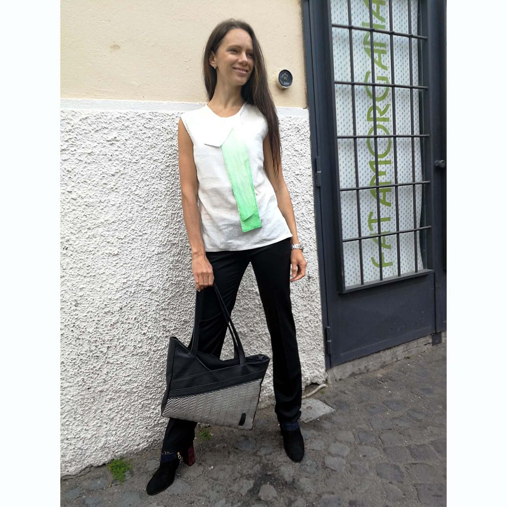 Bags and totes - Handmade textile bags in "Bisaccia" traditional Sardinian cotton - ELENA KIHLMAN