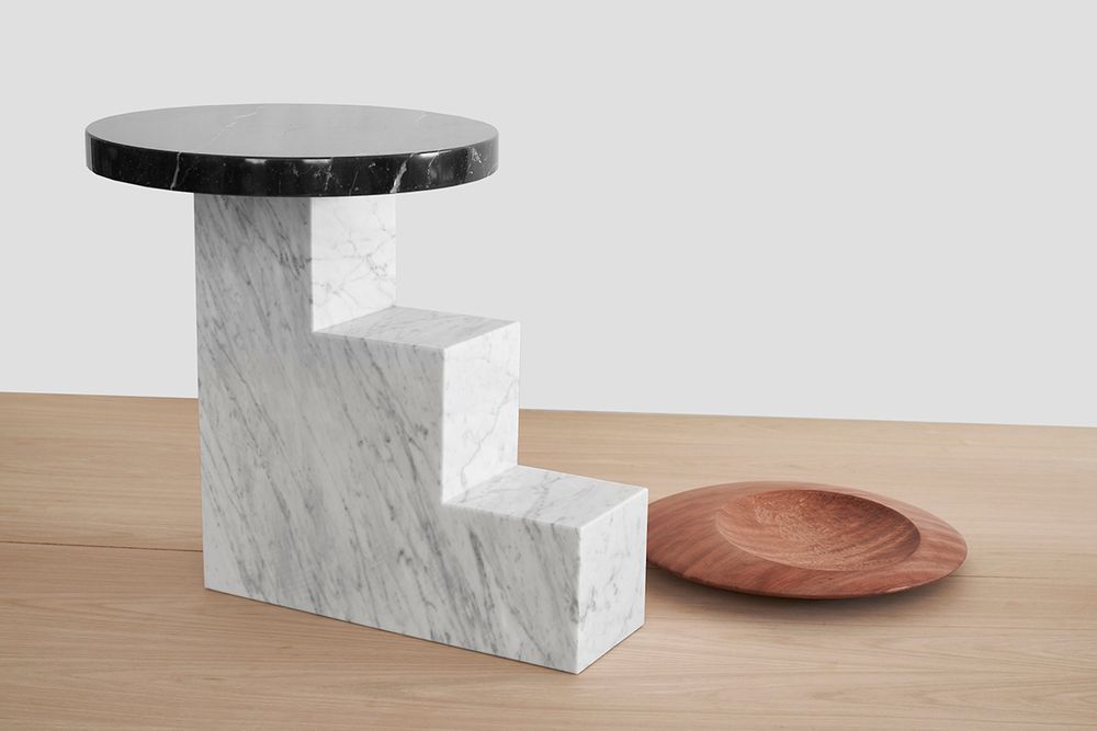 Tables basses - Table en marbre ESCALIER 1-2-3, table auxilière en marbre, table de salon - VAN DEN HEEDE-FURNITURE-ART-DESIGN