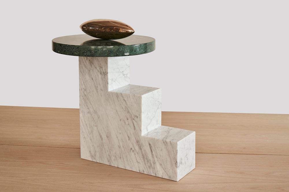 Tables basses - Table en marbre ESCALIER 1-2-3, table auxilière en marbre, table de salon - VAN DEN HEEDE-FURNITURE-ART-DESIGN